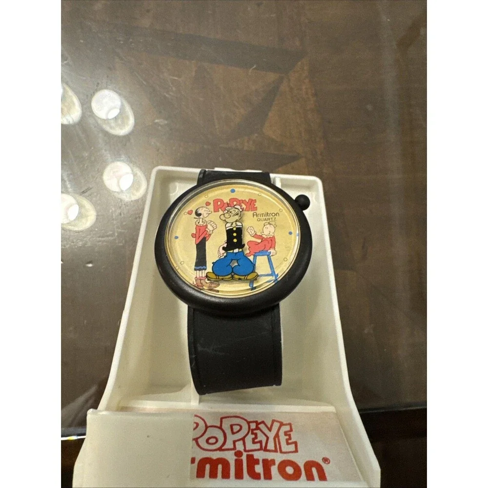 1991 Armitron Popeye/Olive Oyl, Swee’Pea King Features Men’s Watch